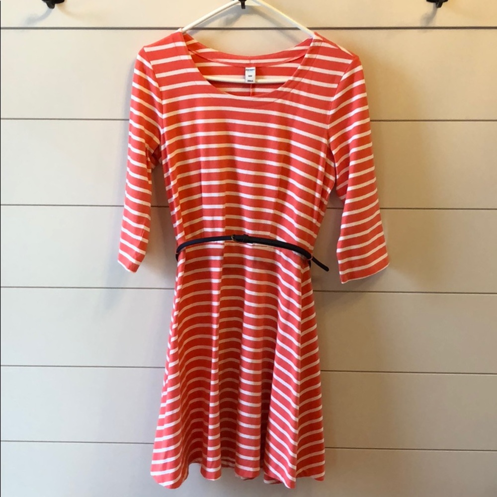 Old Navy 3/4 sleeve cotton dress with belt